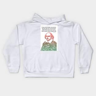 shakespeare birthday art sonnet 401 Kids Hoodie